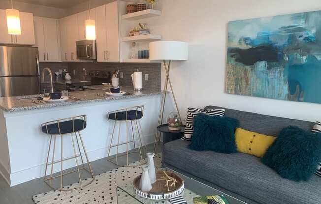 Spacious and open living area at Link Apartments® Mixson, South Carolina, 29405