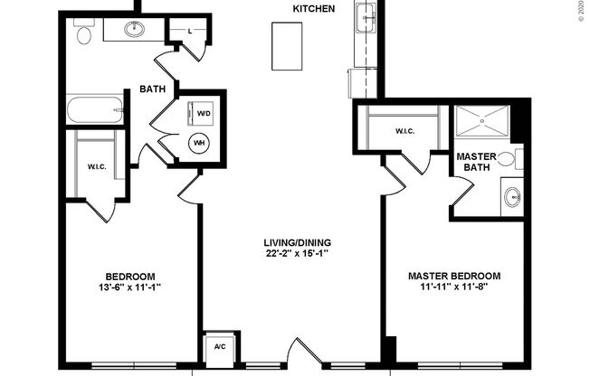 2 beds, 2 baths, 1,230 sqft, $5,415, Unit 129