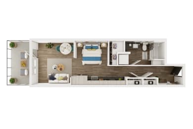 Studio, 1 bath, 600 sqft, $1,850