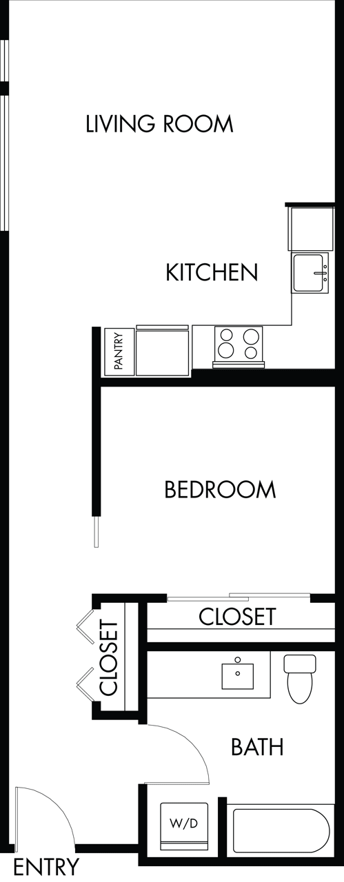1 bed, 1 bath, 727 sqft, $2,345, Unit 119