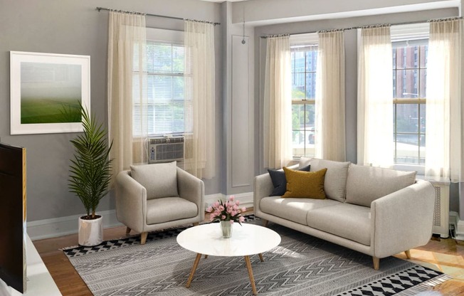 Modern Living Room at Belvedere, Washington