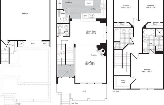 3 beds, 2.5 baths, 1,611 sqft, $2,868