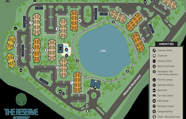 The Reserve at Wescott Apartments Site Map