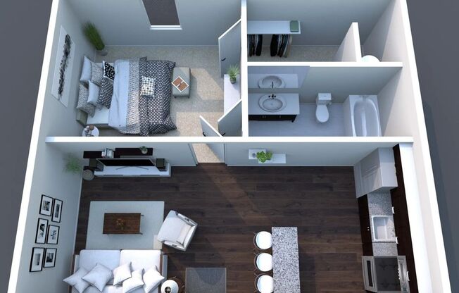 1 bed, 1 bath, 600 sqft, $923, Unit 508-B