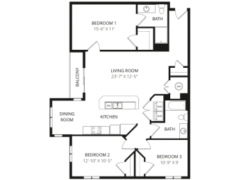 3 beds, 2 baths, 1,153 sqft, $1,925