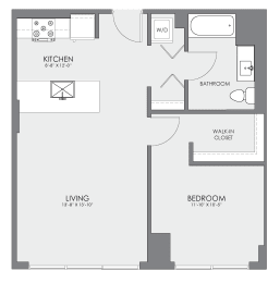 1 bed, 1 bath, 659 sqft, $2,504