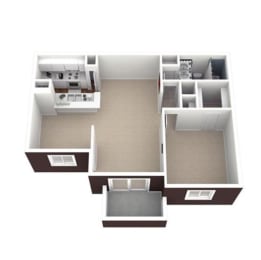 1 bed, 1 bath, 726 sqft, $1,299