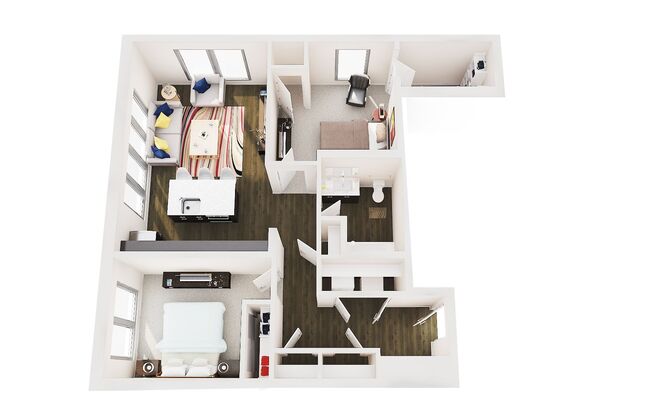 2 beds, 1 bath, 905 sqft, $1,659, Unit 413