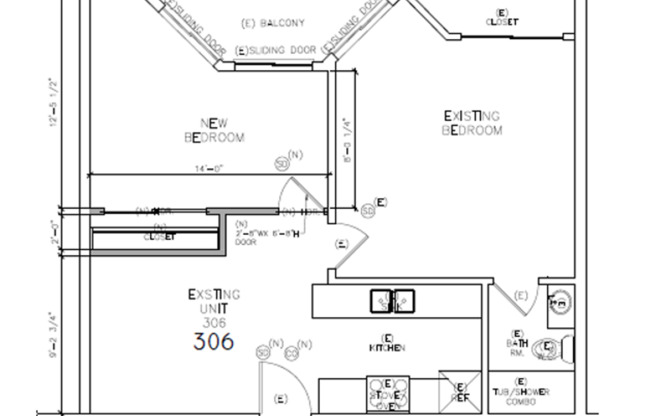 2 beds, 1 bath, 800 sqft, $3,498, Unit 306
