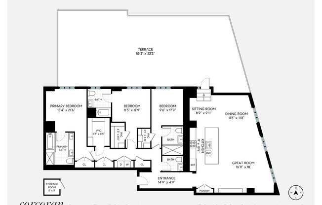 3 beds, 3.5 baths, 2,249 sqft, $26,500, Unit 11K