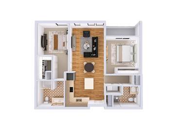 2 beds, 2 baths, 1,048 sqft, $2,636