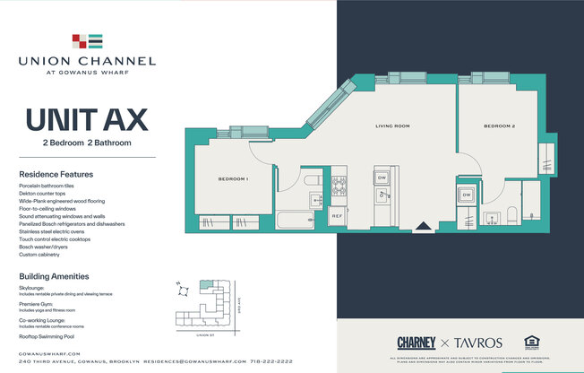 2 beds, 2 baths, $7,000, Unit 8AX