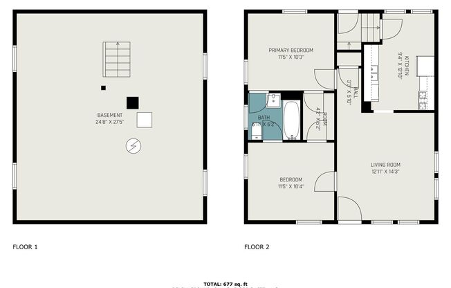 2 beds, 1 bath, $1,400