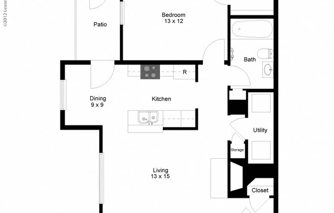 1 bed, 1 bath, 748 sqft, $1,320