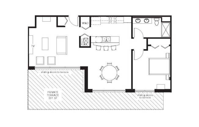 1 bed, 1 bath, 946 sqft, $2,400, Unit 503