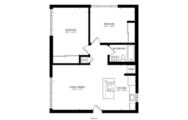 2 beds, 1 bath, 828 sqft, $2,495, Unit APT. 18