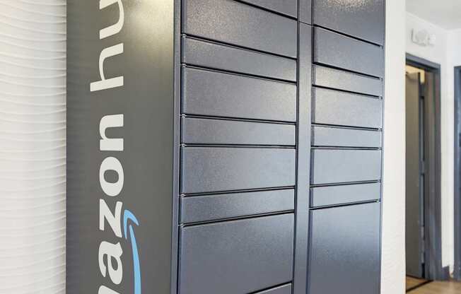 A wall with a sign that says amazon hud.
