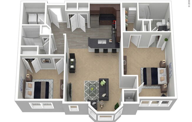 2 beds, 2 baths, 1,164 sqft, $2,231