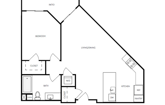 1 bed, 1 bath, 816 sqft, $3,671
