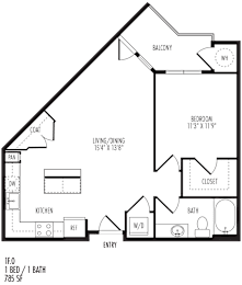 1 bed, 1 bath, 785 sqft, $1,977