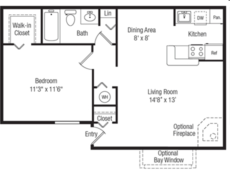 1 bed, 1 bath, 617 sqft, $999, Unit 2002