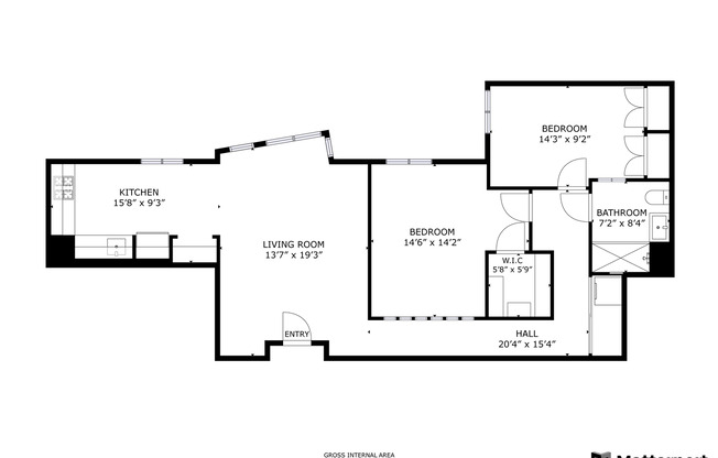 2 beds, 1 bath, $3,250