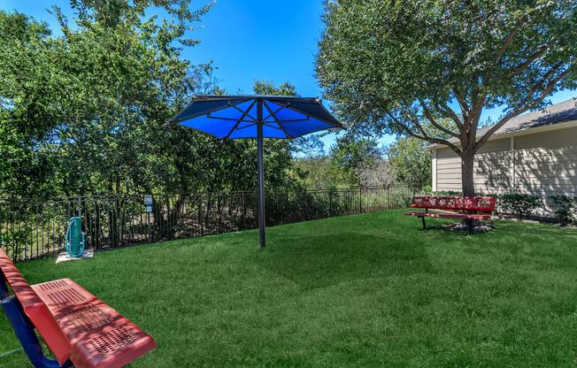 a couple of lawn chairs sitting on top of a grass covered field