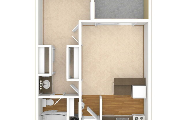 1 bed, 1 bath, 452 sqft, $1,320