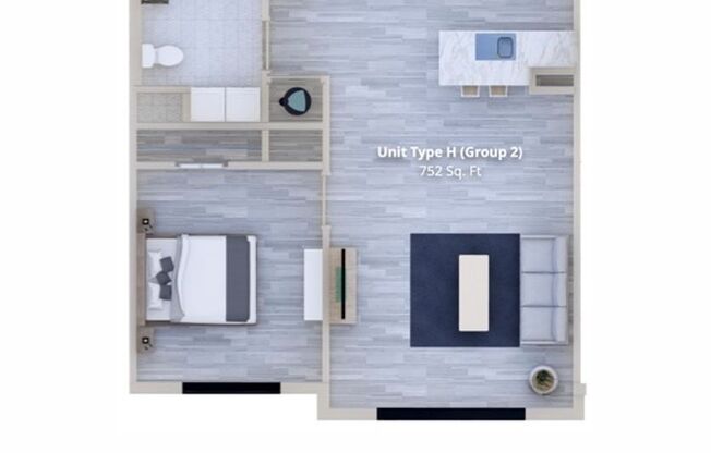 1 bed, 1 bath, 713 sqft, $2,650, Unit 309