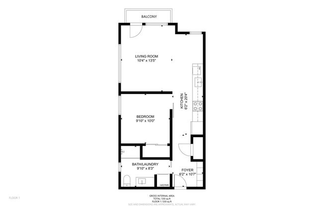 1 bed, 1 bath, 517 sqft, $1,349, Unit Unit 205