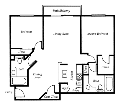 2 beds, 2 baths, 1,102 sqft, $2,896, Unit 381
