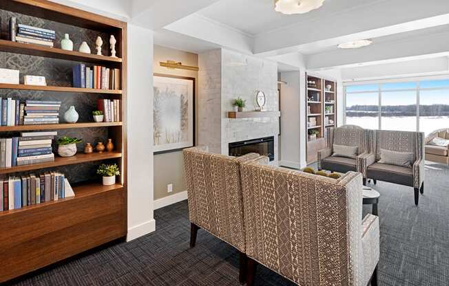 Library And Seating Area at The Legends of Blaine 55+, Blaine, 55449