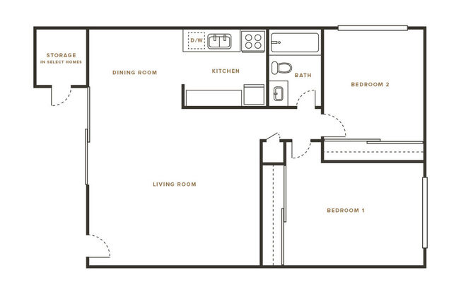 2 beds, 1 bath, 821 sqft, $2,626