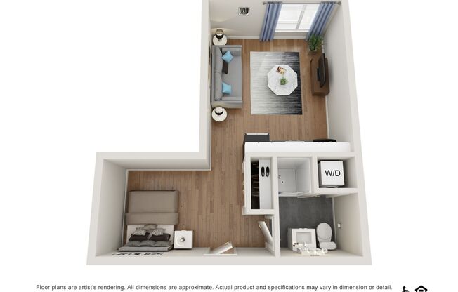 Studio, 1 bath, 455 sqft, $1,440, Unit 261-404