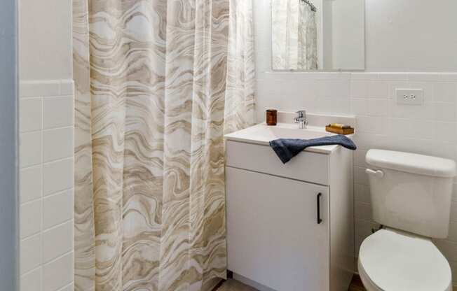 Bright and clean bathroom
