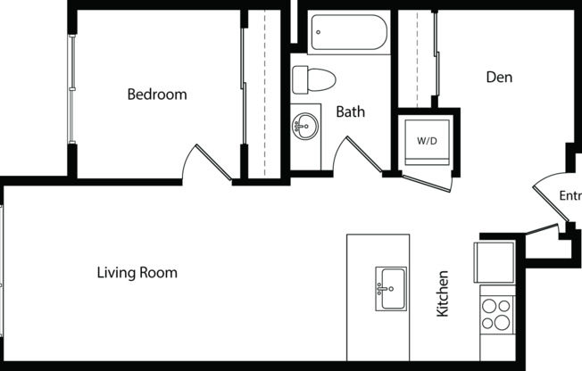 1 bed, 1 bath, 652 sqft, $2,339, Unit 516