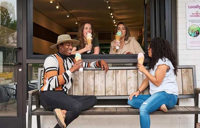 Have a sweet treat at a local ice cream shop near Novel Cary