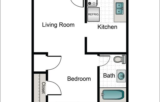 1 bed, 1 bath, 365 sqft, $1,825, Unit 1611 02