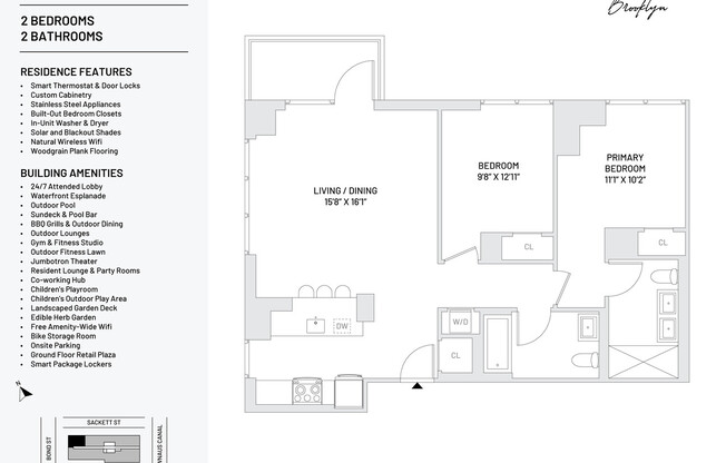 2 beds, 2 baths, $7,295, Unit 1203