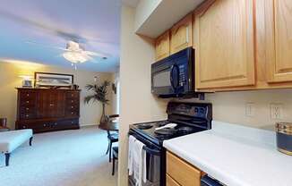 kitchen with a dishwasher and microwave