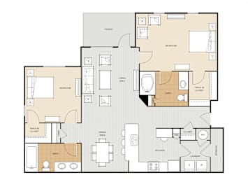 2 beds, 2 baths, 1,272 sqft, $1,578