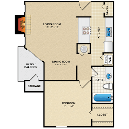 1 bed, 1 bath, 618 sqft, $1,191