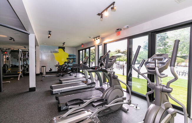 Gym area at Elme Marietta Apartments, Marietta, GA, 30067