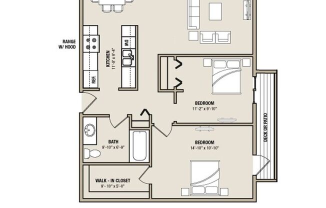 2 beds, 1 bath, 850 sqft, $1,495, Unit 6530-103