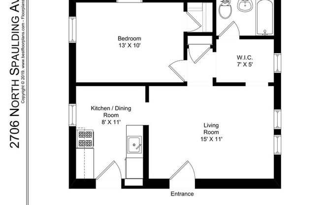 1 bed, 1 bath, 559 sqft, $1,795, Unit 2706-2GG