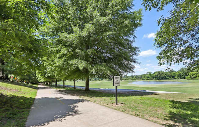 The Beltline Pathway with Bobby Jones Golf course in the background.