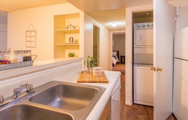 Ridgepointe apartments with washer and dryer units conveniently located