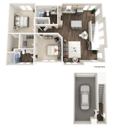 2 beds, 2 baths, 1,128 sqft, $2,147
