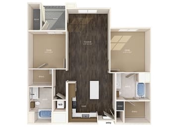 2 beds, 2 baths, 1,135 sqft, $3,029