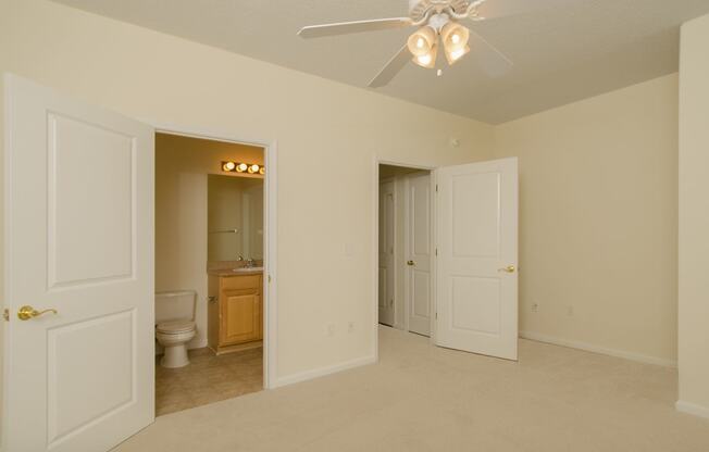 bedroom with fan